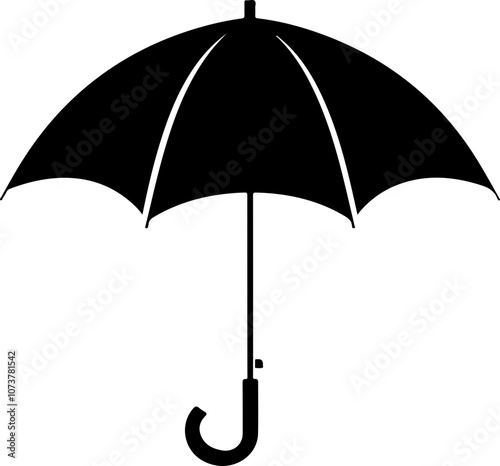 simple black umbrella graphic