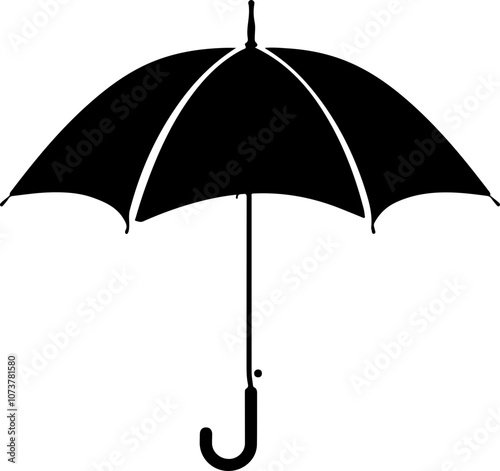 simple black umbrella graphic