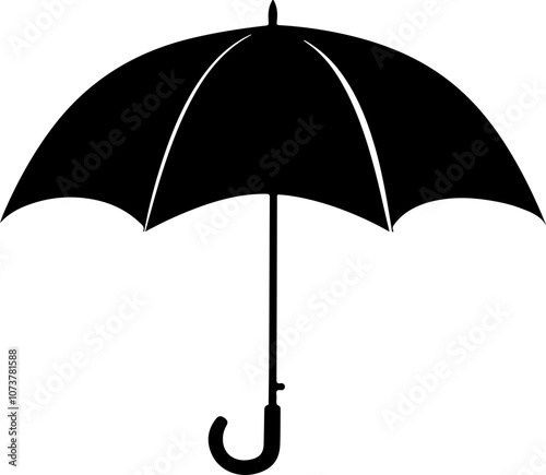 simple black umbrella graphic
