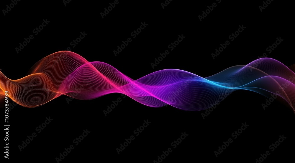 Light trails in gradient colors, motion energy. Light trails in gradient colors, motion energy.