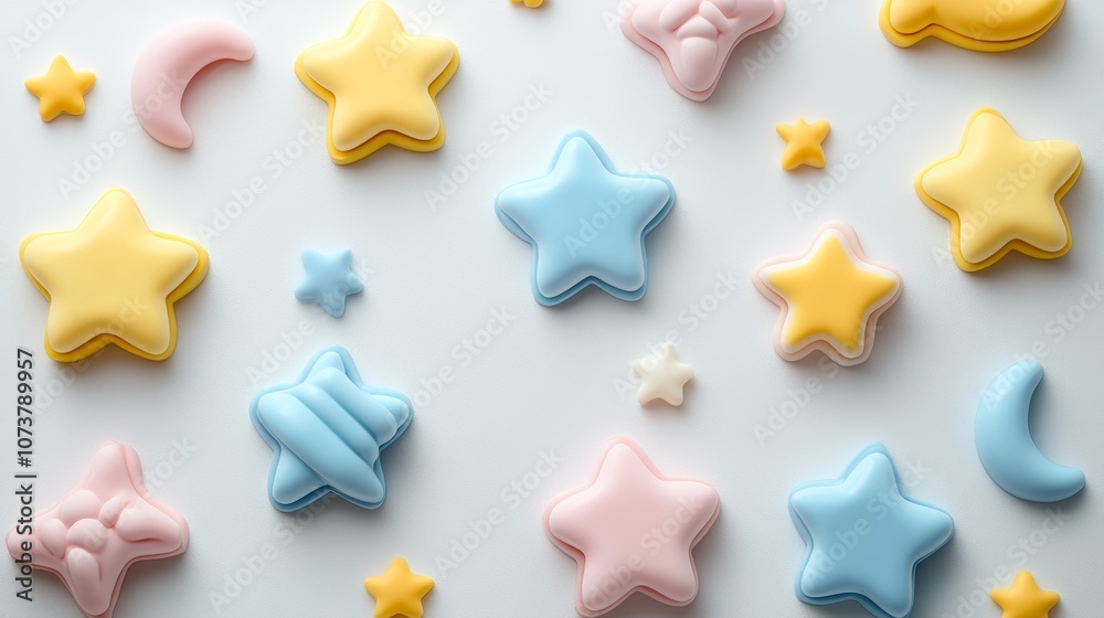 Cheerful Pastel Shapes for Kids' Background Design Cheerful Pastel Shapes for Kids' Background Design