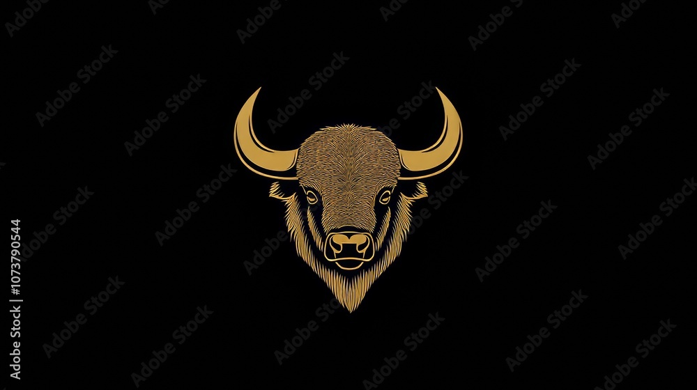 Buffalo head logo design, offering inspiration for tribal or nature-based brands. Buffalo head logo design, offering inspiration for tribal or nature-based brands.