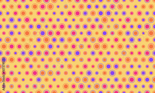 Geometric polka dot pattern with round spots, perfect for abstract backgrounds, seamless wallpapers, or textile prints. A trendy and creative design for modern decor.