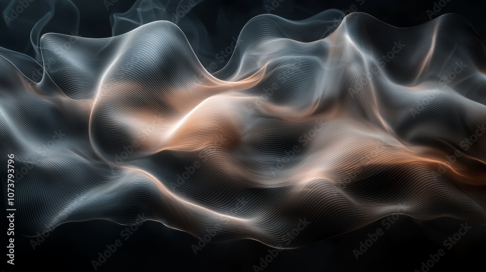 Obraz premium Elegant Gradient Flow in Luxury Tones of Gold and Silver