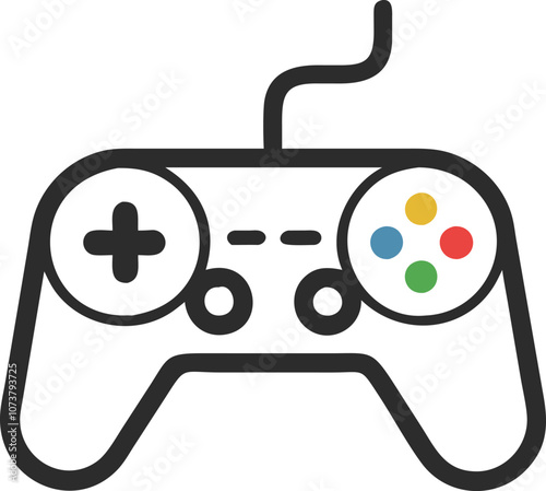 Gaming controller Silhouette vector, joystick icon silhouette