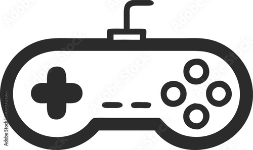 Gaming controller Silhouette vector, joystick icon silhouette