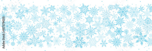 Snowflake vector banner, winter snow decorative clip art, elegant winter holiday festive background, greeting invitation element, isolated