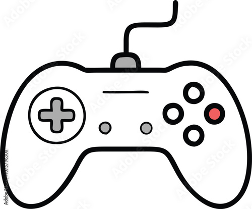 Gamepad icon. Game controller silhouette vector, Video game controller