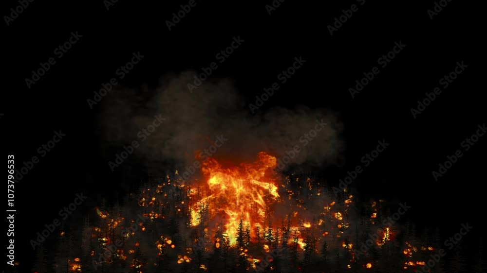 Large forest fire top down view,transparent background
3d rendering with alpha channel (the background is transparent)
Large forest fire top down view,transparent background
3d rendering with alpha channel (the background is transparent)