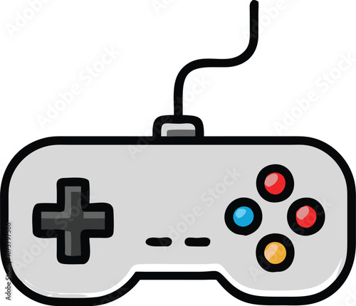 Gamepad icon. Game controller silhouette vector, Video game controller