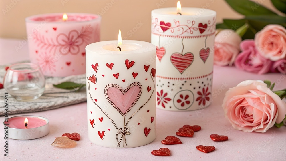 candles and rose petals candles and rose petals