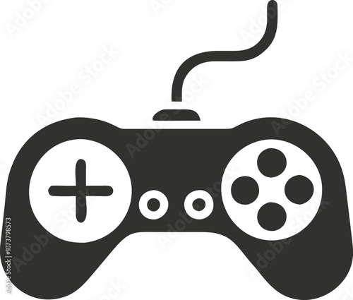 Gamepad icon. Game controller silhouette vector, Video game controller