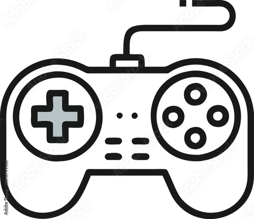 Gamepad icon. Game controller silhouette vector, Video game controller, joystick