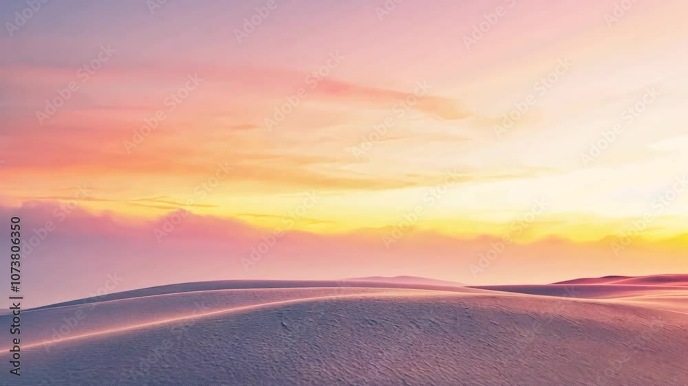 Series of six still images showcasing the breathtaking beauty of a sunrise over a vast desert landscape, with its warm and vibrant hues painting the sky Series of six still images showcasing the breathtaking beauty of a sunrise over a vast desert landscape, with its warm and vibrant hues painting the sky