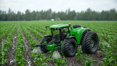 Smart farming practices are becoming more sophisticated with robotic vehicles and advanced technology photo