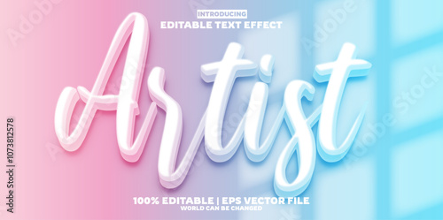 Artist editable text effect in new modern trend style