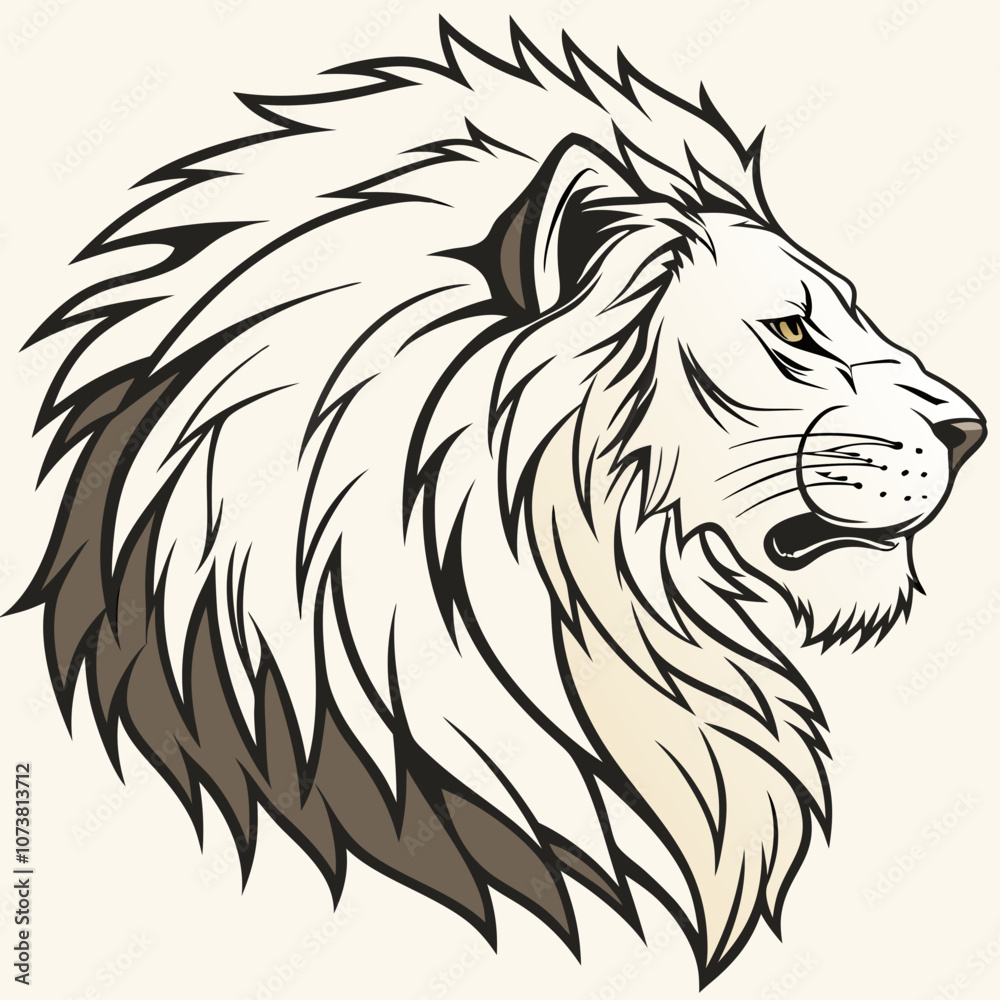 Fototapeta premium lion head vector