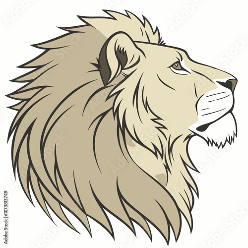 Wallpaper Mural lion head vector Torontodigital.ca