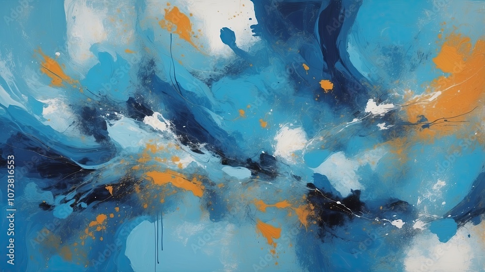 Abstract blue canvas watercolor painting background Abstract blue canvas watercolor painting background