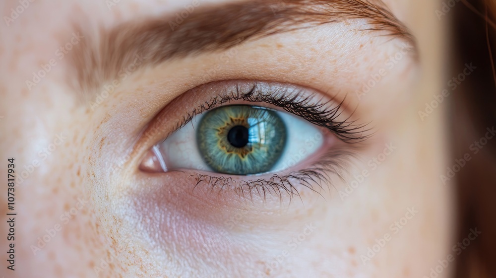 Fototapeta premium Cosmetic procedure involving the alteration of eye shape showcasing a medical professional assisting with eyelid enhancement for a more defined appearance