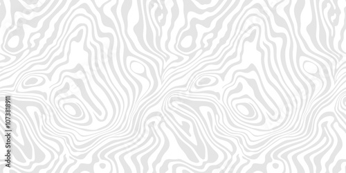 Vector seamless pattern with fluid organic shapes, liquid lines. Abstract marble ink texture. Funky groovy design with grey waves on transparent background. Optical illusion effect, distorted surface