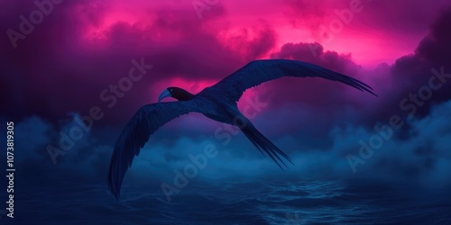 Soaring Frigate Bird, Frigate Bird in Flight photo