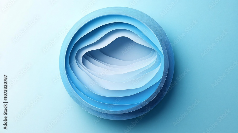 Abstract blue paper cut background. Abstract blue paper cut background.
