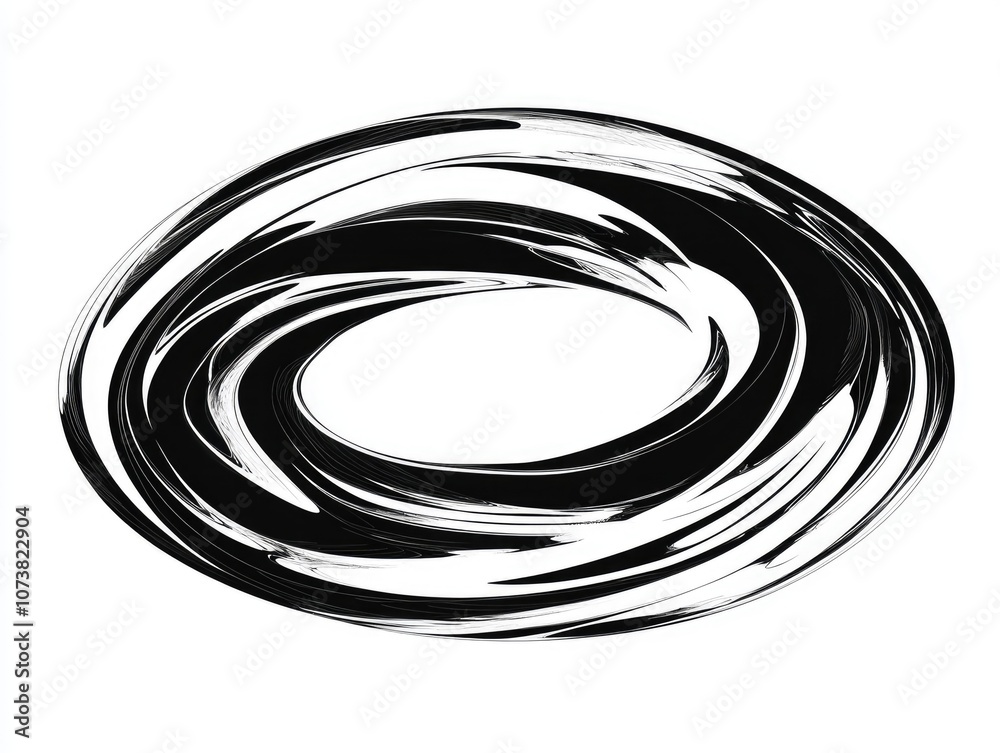 Abstract black and white oval design Abstract black and white oval design