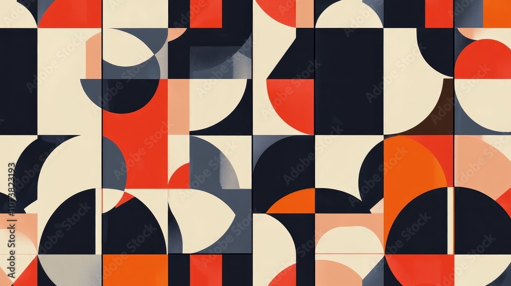 Abstract illustration featuring a retro geometric pattern suitable for mosaic wallpaper background texture fabric themes and artistic design concepts Abstract illustration featuring a retro geometric pattern suitable for mosaic wallpaper background texture fabric themes and artistic design concepts