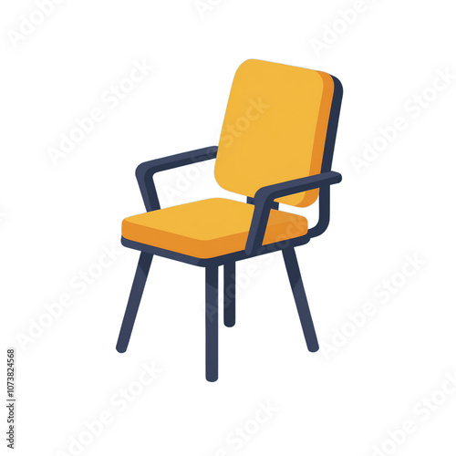 simple minimalist chair vector illustration isolated