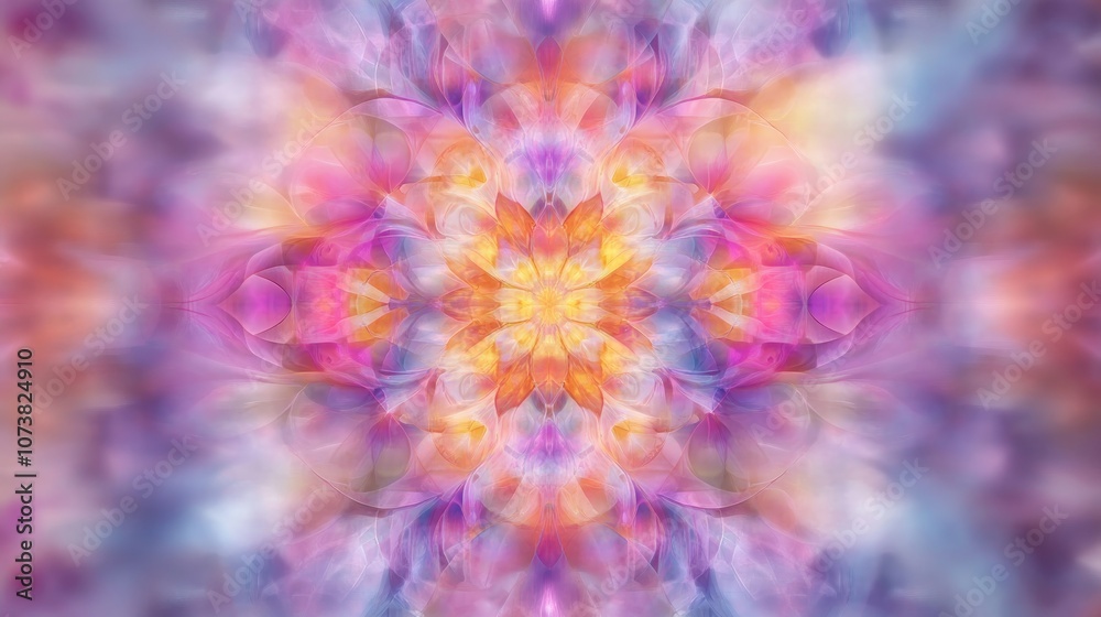 Obraz premium An abstract background featuring a vibrant kaleidoscope pattern