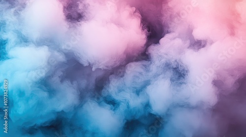 Soft abstract clouds in shades of blue pink and purple creating a pastel gradient background