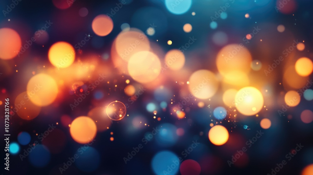 Vibrant lights illuminate a dark backdrop Vibrant lights illuminate a dark backdrop