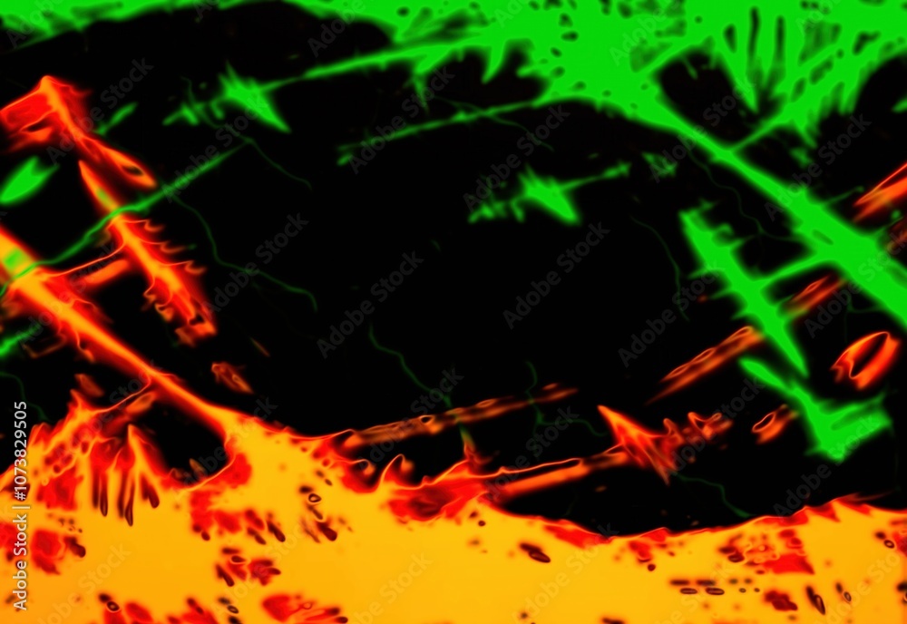 Red and green paint fire background Red and green paint fire background