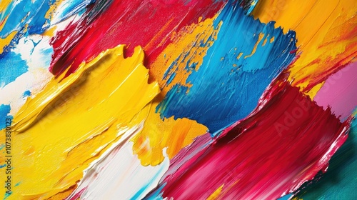 Vibrant abstract oil painting featuring chaotic brush strokes creating a dynamic and artistic backdrop