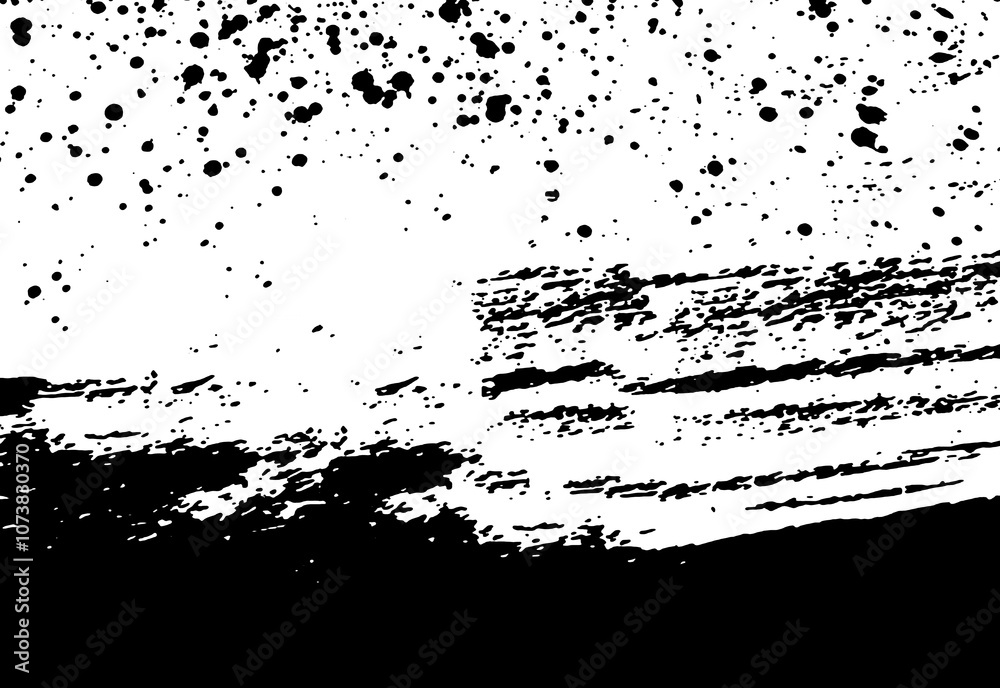 Fototapeta premium Black paints on a white background texture