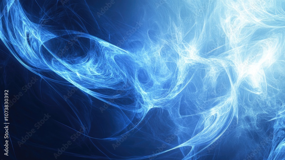 Abstract background featuring a blue color palette with intricate raster fractal designs Abstract background featuring a blue color palette with intricate raster fractal designs