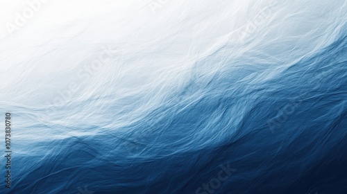 Abstract ocean waves in calming blue tones create a serene atmosphere.