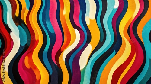 Abstract curvilinear pattern of stripes