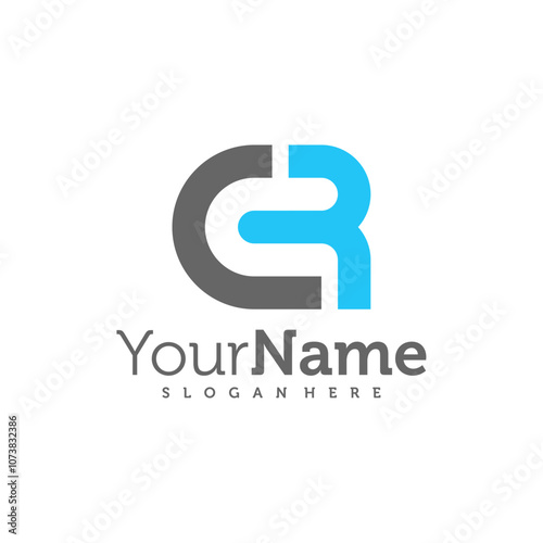 Modern letter CR logo design vector. Creative CR logo concepts template