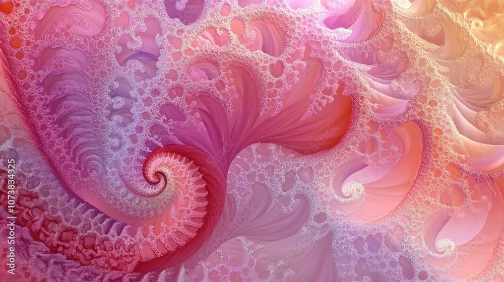 Fantasy abstract digital fractal featuring a captivating background design