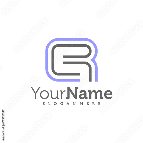 Free Download Modern letter CR logo design vector. Creative CR logo concepts template - GFXLoad