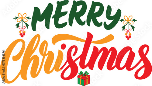 Merry Christmas Festive Holiday Greeting Design