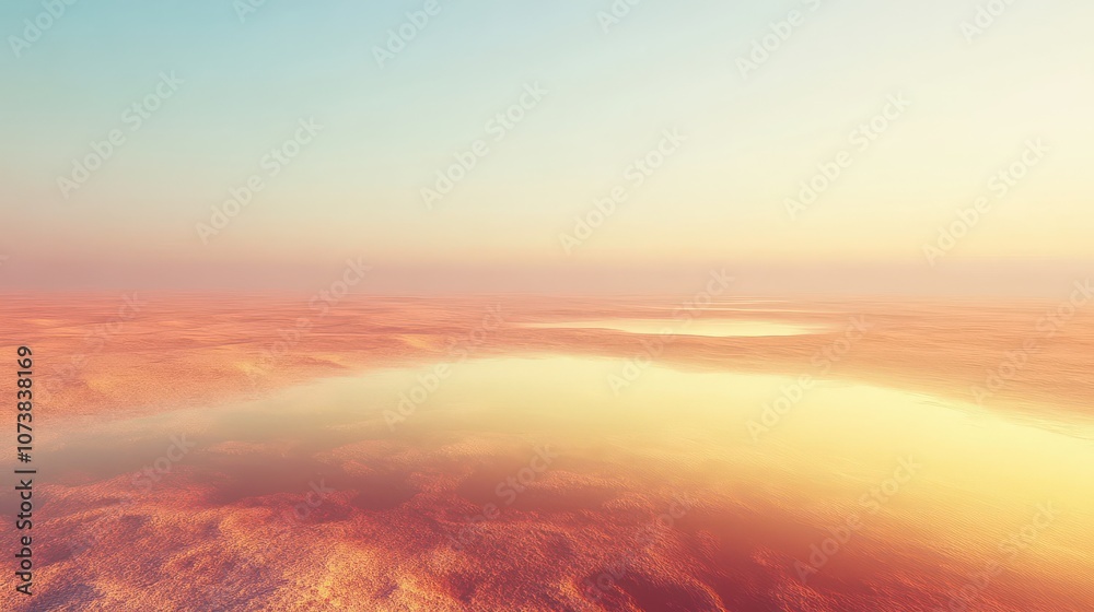 A serene landscape showcasing a tranquil body of water reflecting the pastel-colored sky at dusk. A serene landscape showcasing a tranquil body of water reflecting the pastel-colored sky at dusk.