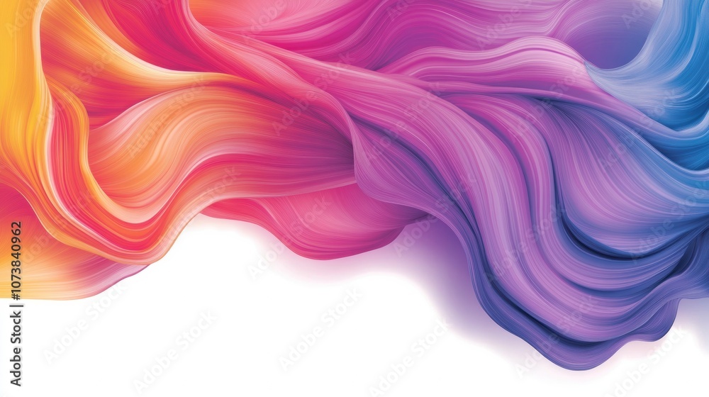 Vibrant abstract waves of color blend seamlessly in a dynamic flow, AI Vibrant abstract waves of color blend seamlessly in a dynamic flow, AI