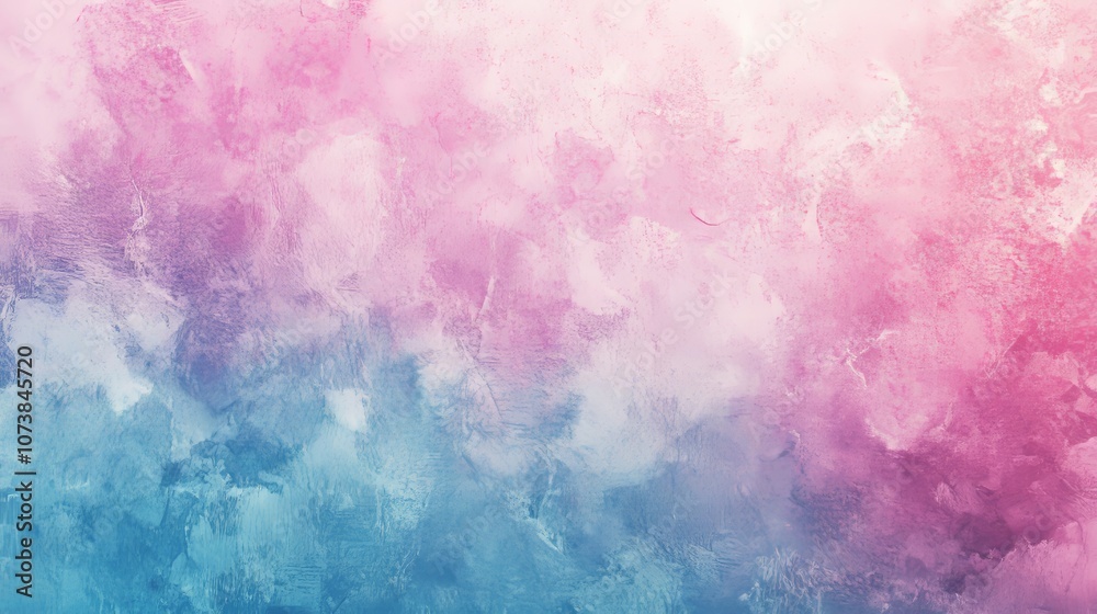 Obraz premium A beautiful abstract painting with a soft gradient blending from pink to blue, creating a serene and calming atmosphere, ideal for backgrounds or design projects.