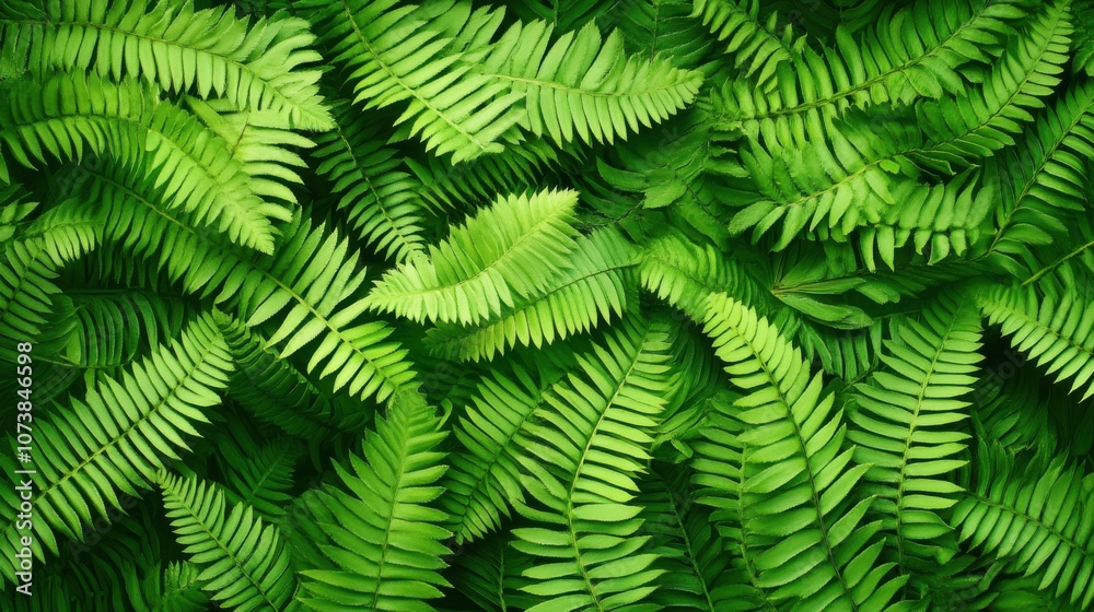 A lush arrangement of vibrant green ferns creating a soothing natural backdrop. A lush arrangement of vibrant green ferns creating a soothing natural backdrop.