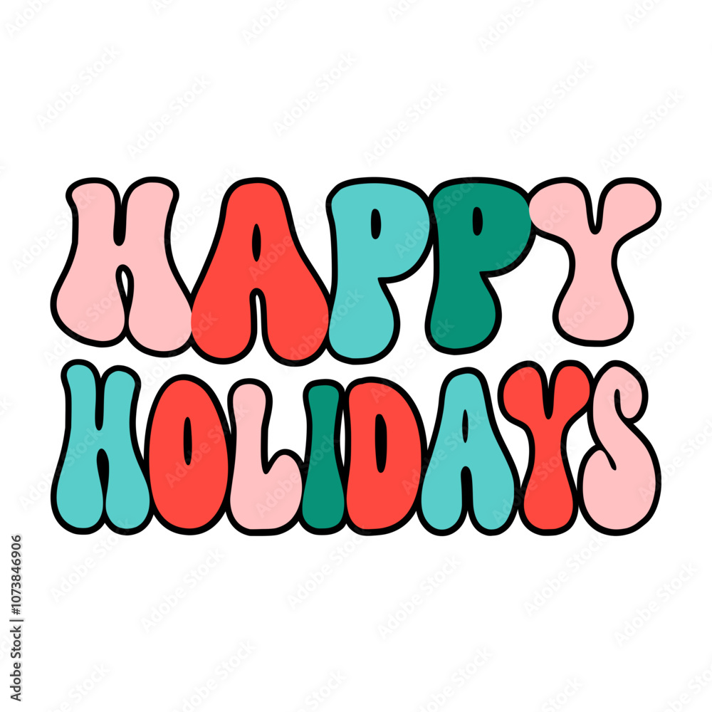 Retro Christmas Saying Design Retro Christmas Saying Design