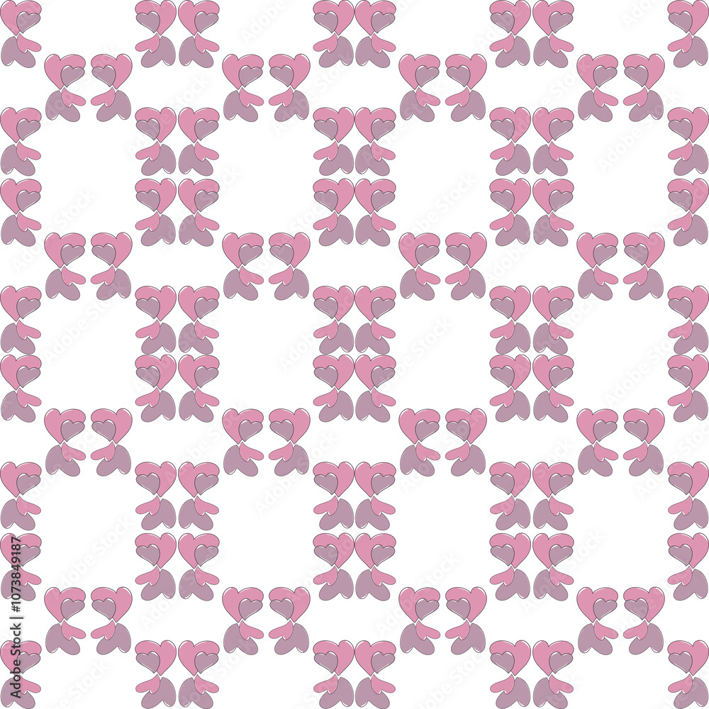 Valentine's Day seamless pattern with hearts. Love. Pink color. Love, heart pattern Valentine's Day seamless pattern with hearts. Love. Pink color. Love, heart pattern