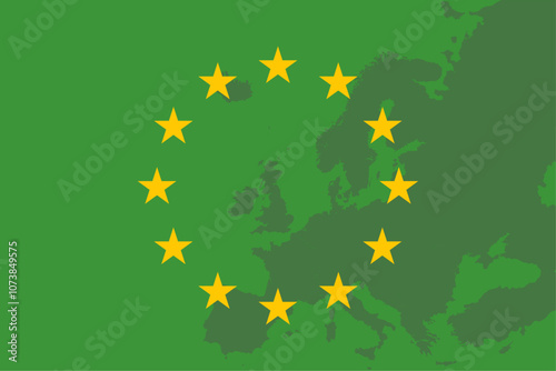 European Green Deal. Environmental Policy. Vector
